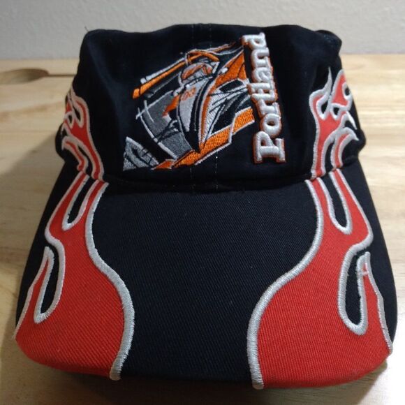 Vintage Speedgear Portland Racing Flames Strap Back Hat - Picture 1 of 9